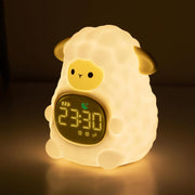 Kids Sheep Alarm Clock Night Light Sleep Trainer White Noise Lamp