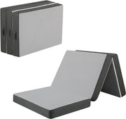 Tri Fold Single Foam Mattress 10cm Thick Foldable Guest Bed Floor Mat