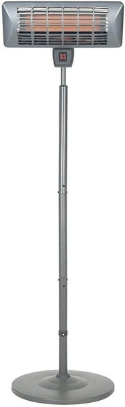 Outdoor Electric Patio Heater 2000W Quartz Standing Adjustable Height IP24