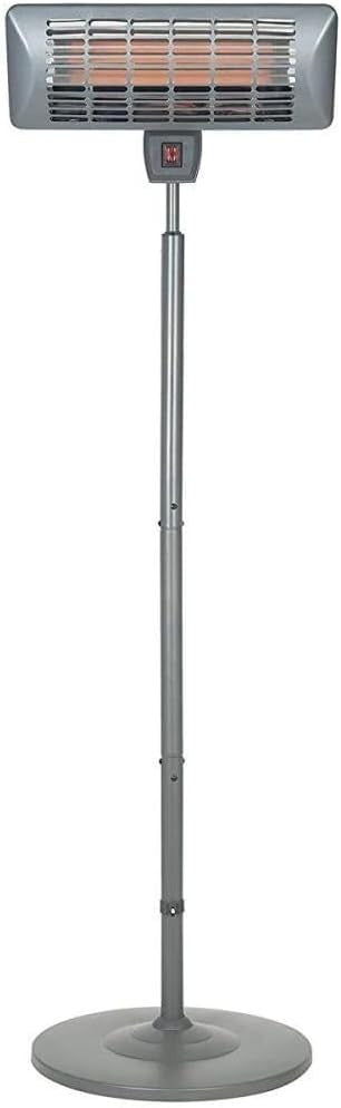 Outdoor Electric Patio Heater 2000W Quartz Standing Adjustable Height IP24