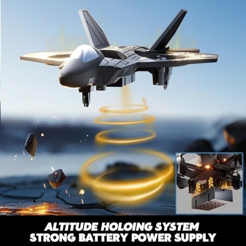 Kids RC Airplane Drone with Lights, Remote Control, 360° Flips, Easy Flight