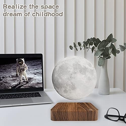 Levitating Moon Lamp, Magnetic Floating 3-Color Spinning LED Night Light