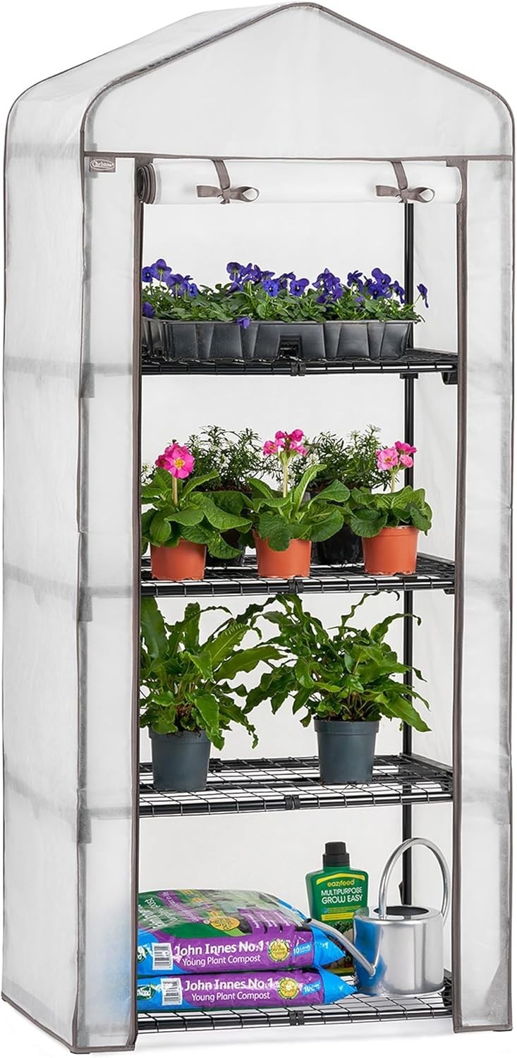 4 Tier Fleece Greenhouse Cover Extra Thick Frost Protection 49x69x158cm