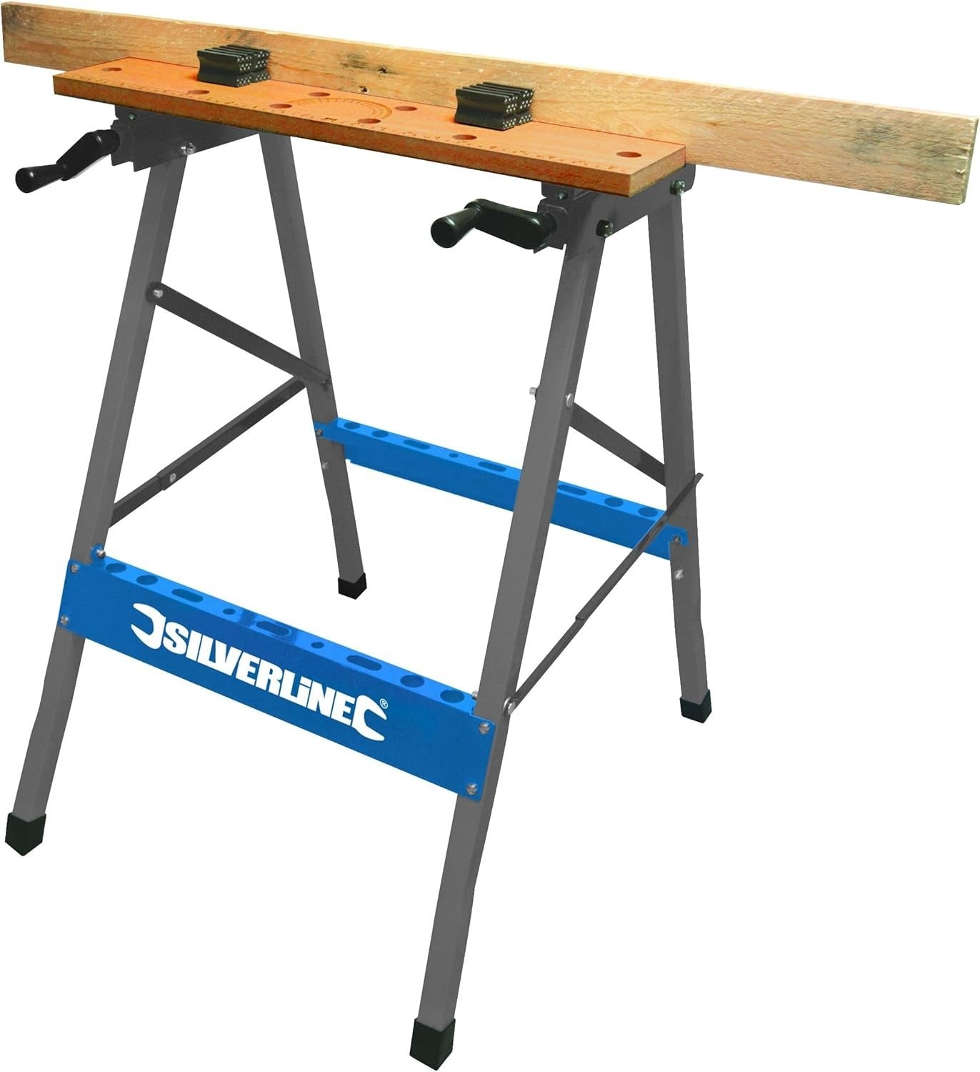 Portable Folding Workbench Steel 100kg Clamp Table Lightweight Compact DIY