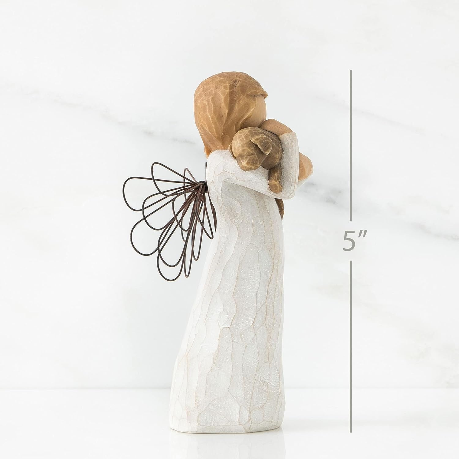 Angel Friendship Figurine Resin Sculpture Gift Decor Handmade Wings