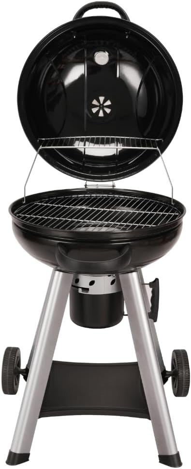 Kettle Charcoal BBQ Grill with Thermometer & Ash Catcher – 54cm Portable Outdoor