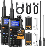 Long Range Dual Band Walkie Talkie 2 Pack 999CH NOAA Type-C Radio