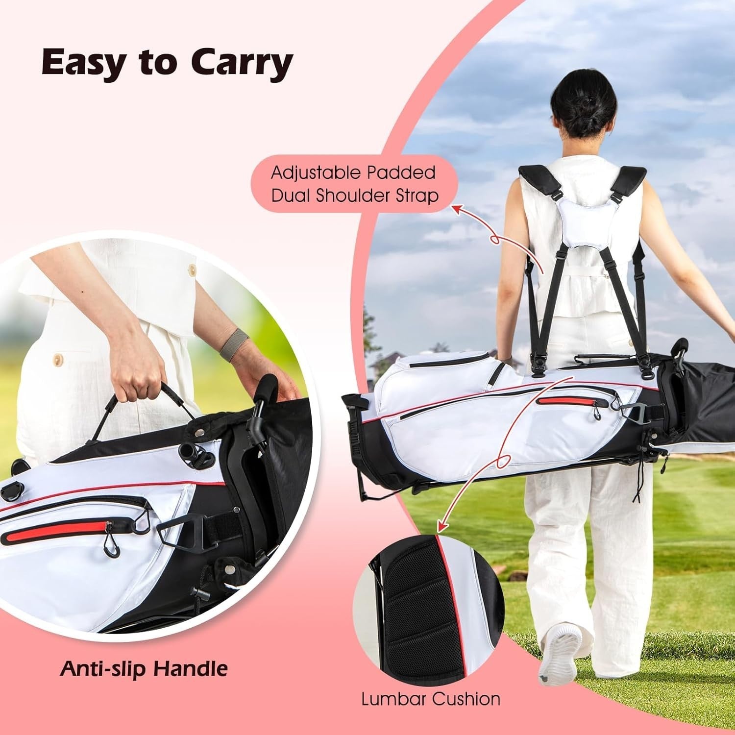 Women’s Right Hand Golf Clubs 12pc Complete Set 460cc Driver Stand Bag