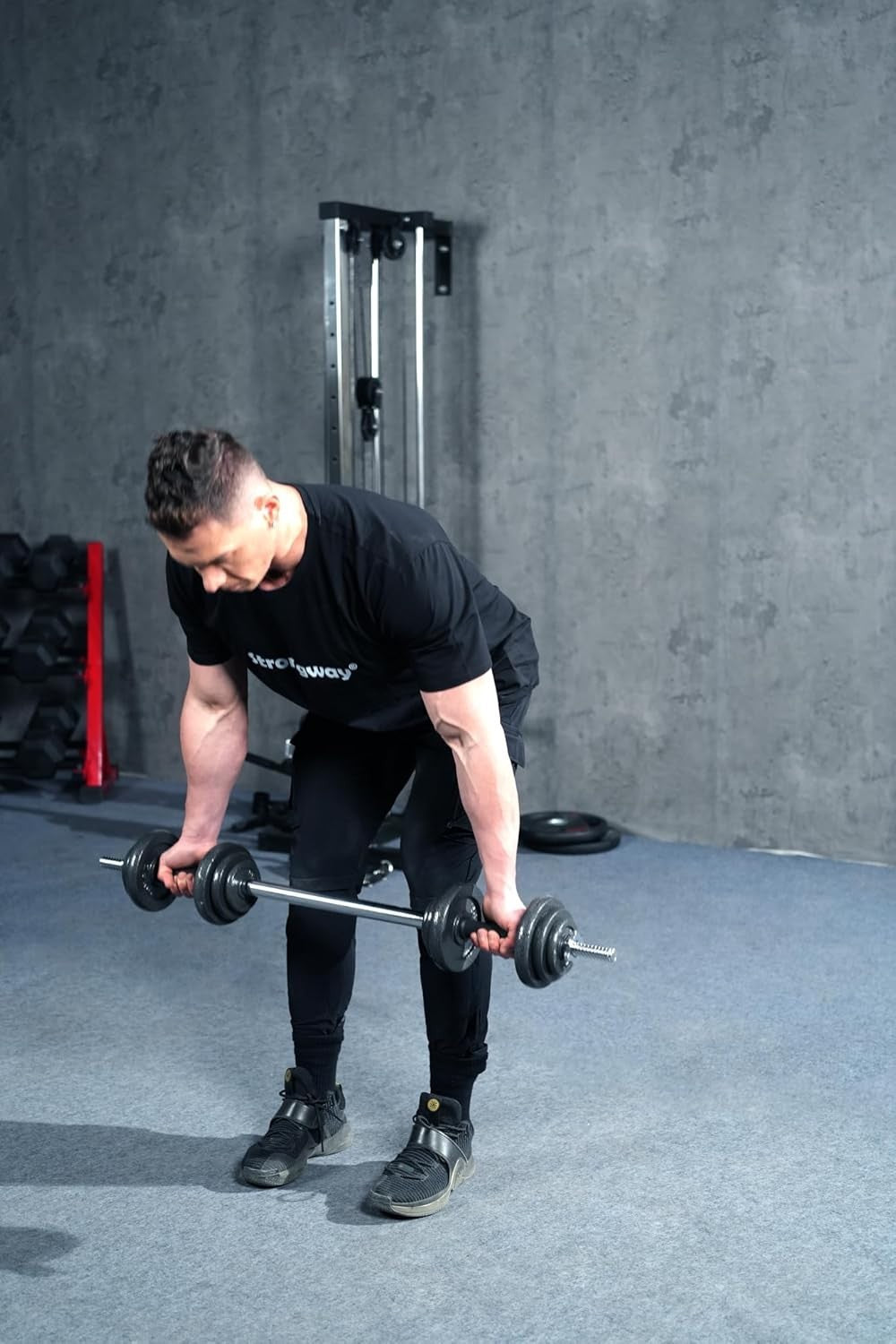 Adjustable Dumbbell Barbell Set 20kg–50kg Cast Iron Home Gym Weights