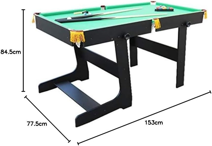 5FT Folding Pool Table Deluxe Home Billiards Set w Cues Balls
