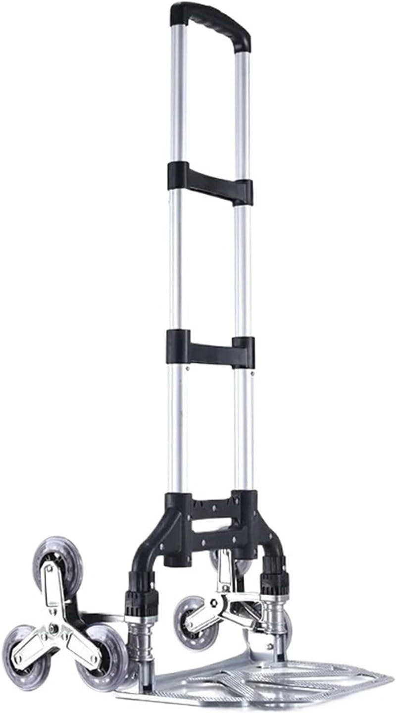 Folding Flatbed Stair Climbing Trolley Ergonomic Handle Multi-Use Cart