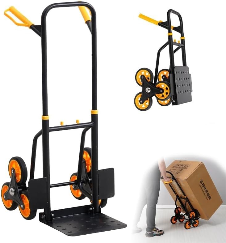 Stair Climbing Hand Truck 330lb Foldable Dolly Lightweight Heavy Duty