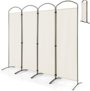 4 Panel White Folding Room Divider Freestanding Privacy Screen Partition 221x188