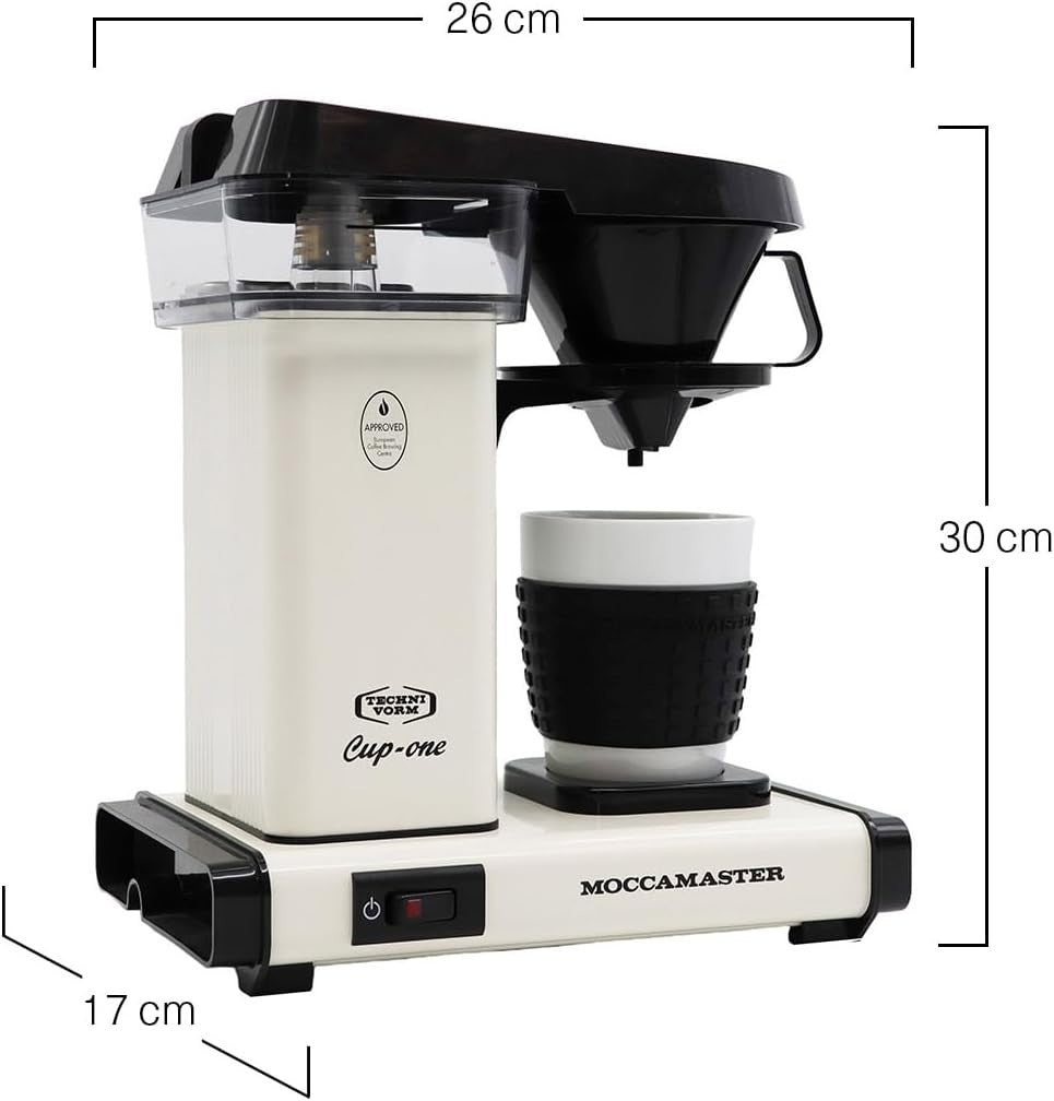 Premium Single-Cup Filter Coffee Maker 1090W | Fast Brew | Compact Aluminum