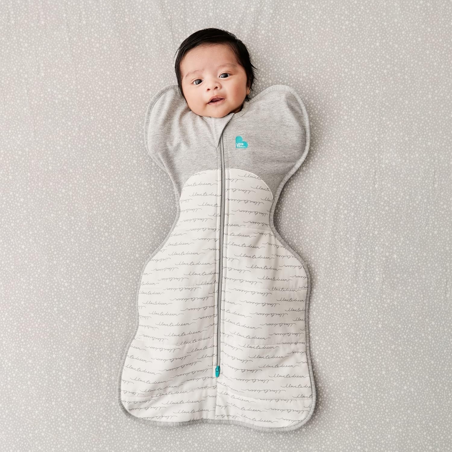Newborn Swaddle Sleep Sack 2.5 TOG Arms-Up 2.2-3.8kg White Dreamer