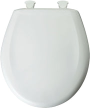 Round Closed Front Toilet Seat Fastening Whisper-Close White