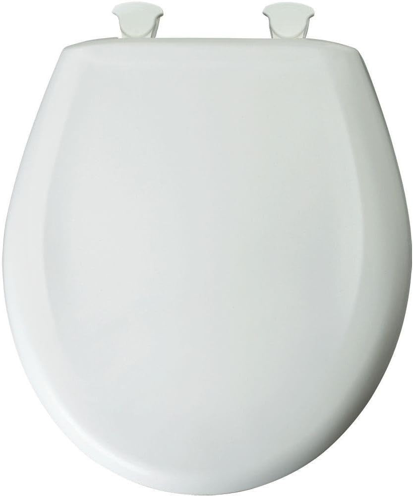 Round Closed Front Toilet Seat Fastening Whisper-Close White