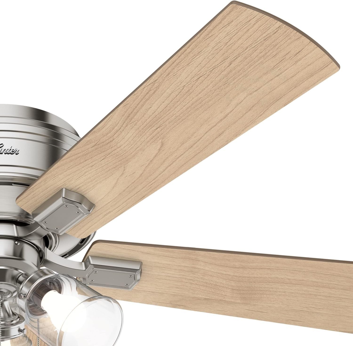 Hunter Crestfield 52" Ceiling Fan, LED Light Kit, 5 Blades, Nickel