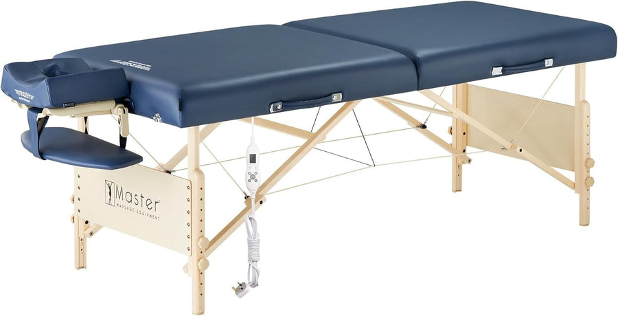 Portable Heated Massage Table 71cm Coronado ThermaTop Spa Beauty Lash Bed Blue