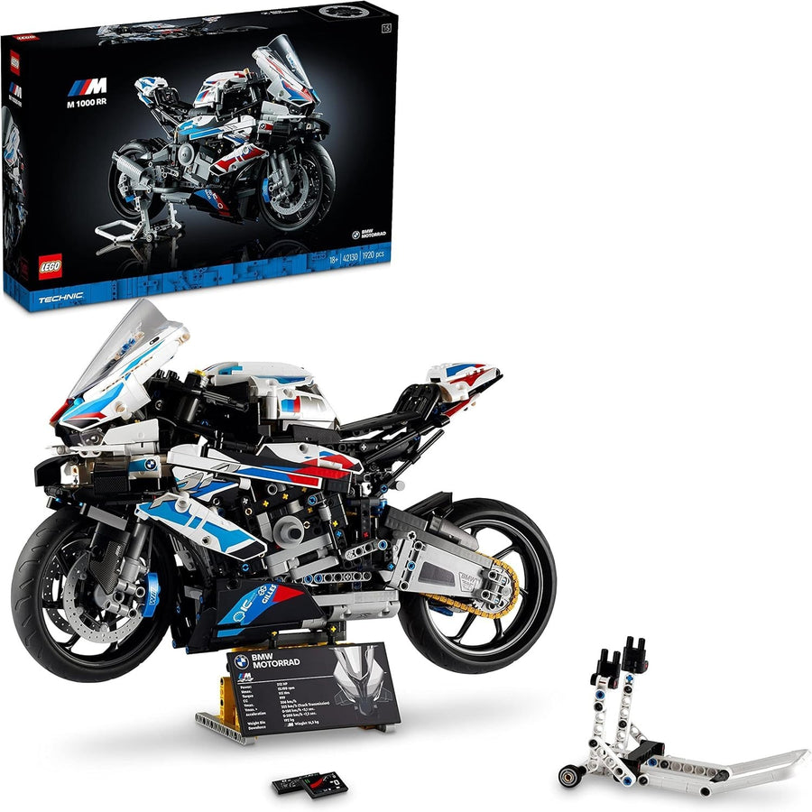 Precision Motorbike Model Kit with Display Stand, Realistic Features & Racing De