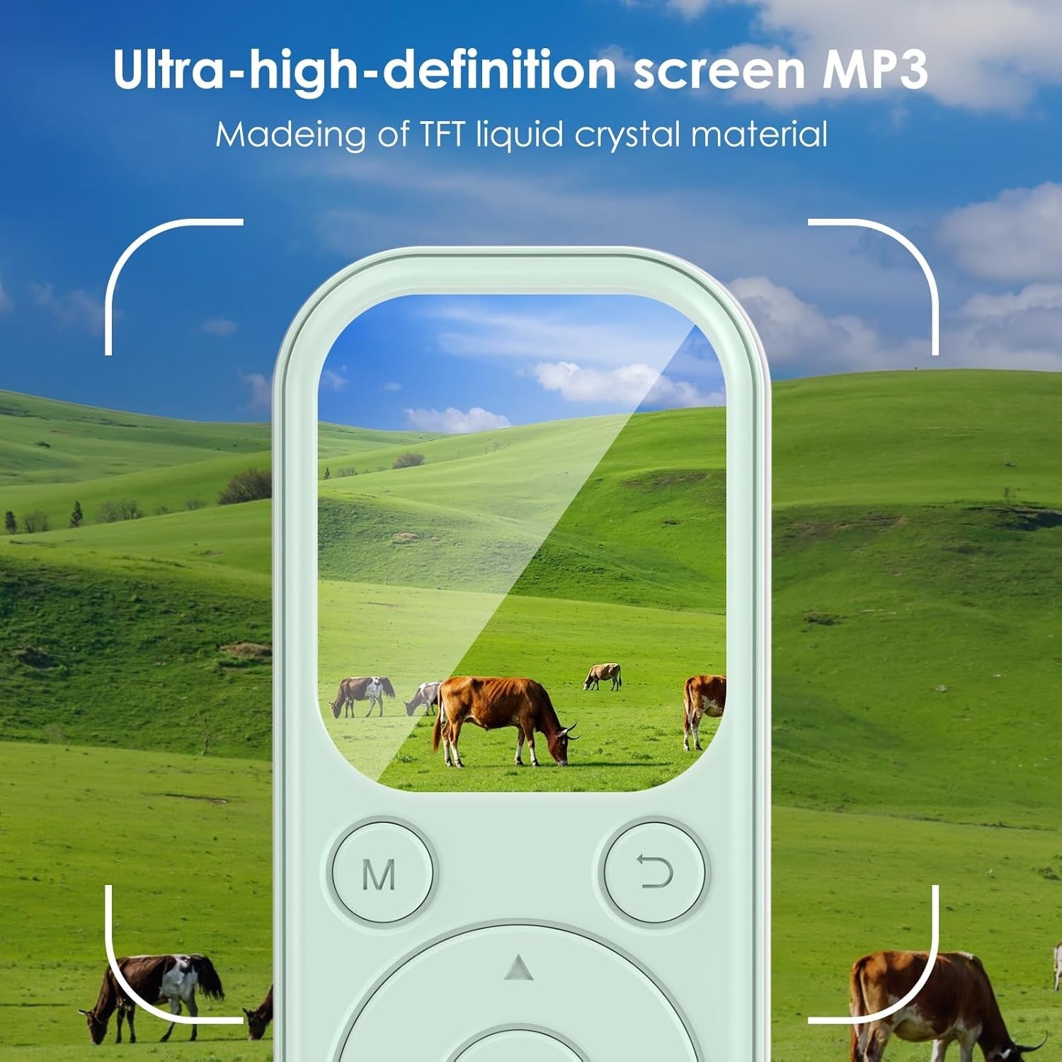 64GB Bluetooth MP3 Player Green 2.01" HD Screen FM Radio