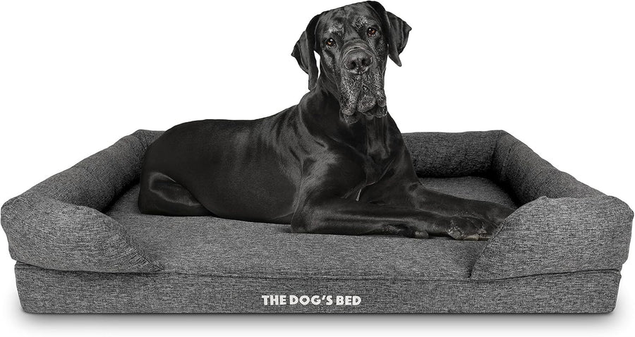 XXL Orthopedic Dog Bed Memory Foam Washable 131x100cm Grey