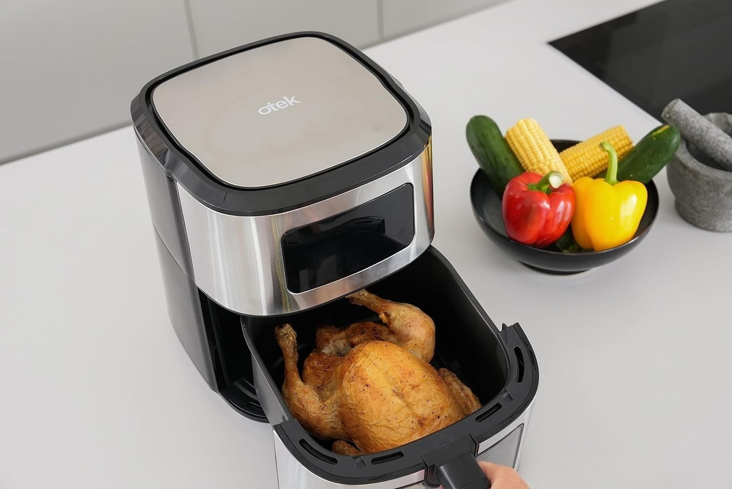 Air Fryer 6.5L 1700W Touchscreen Oil Free Low Fat Timer Temp Control