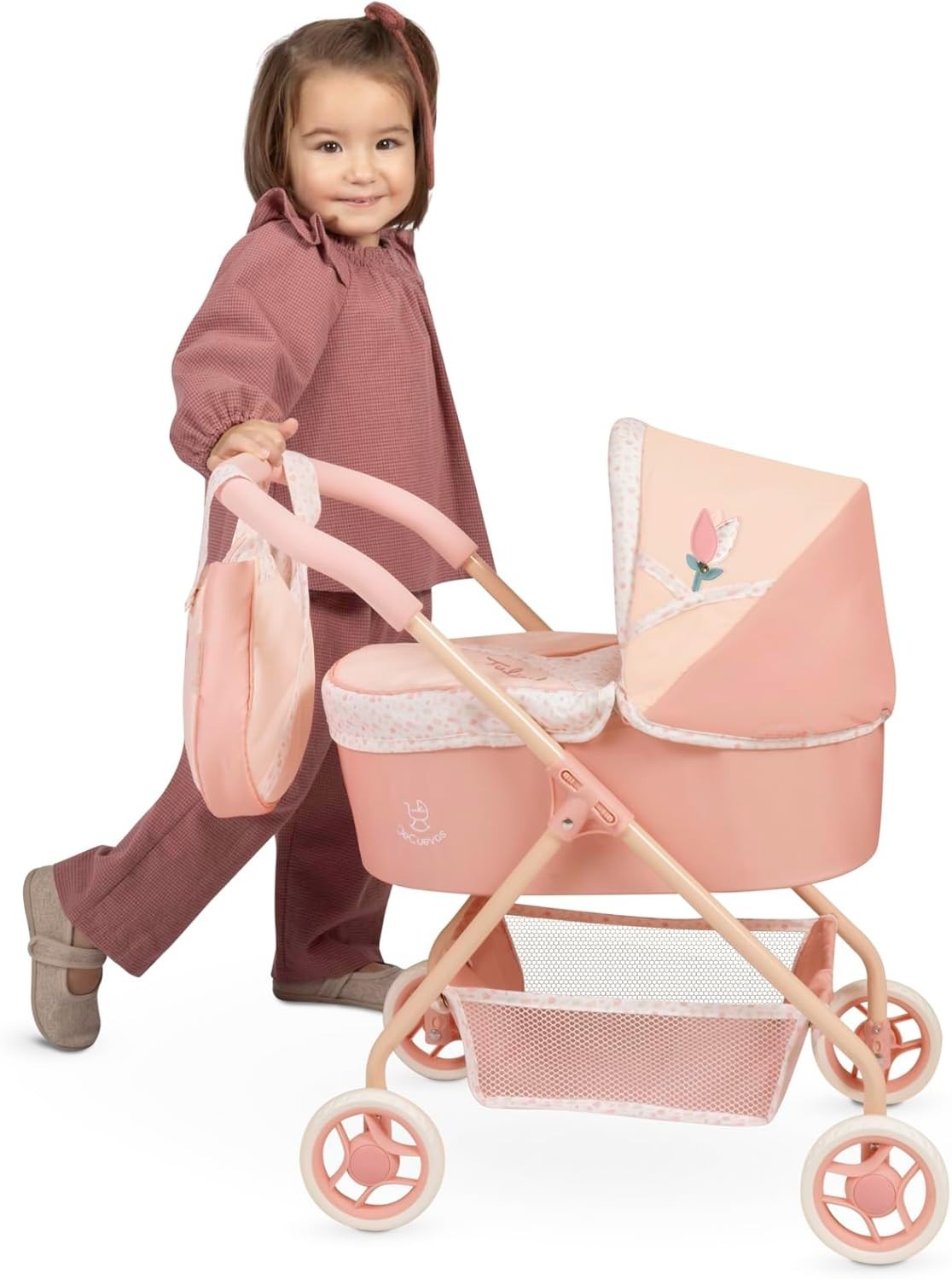 My First Dolls Stroller Lightweight Toy Pushchair for Toddlers