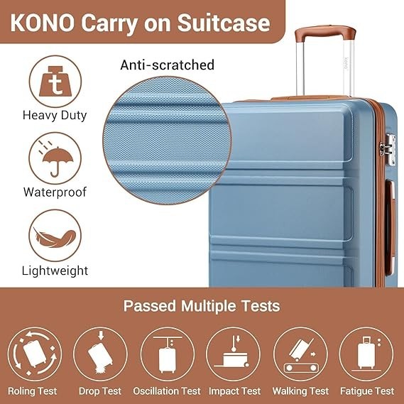 Compact Flight Carry-On 20” ABS+PC Hard Case Spinner with TSA Lock
