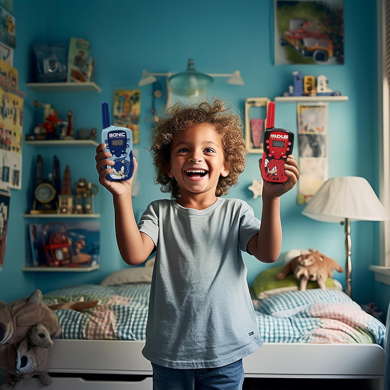 Sonic Walkie Talkies Rechargeable 2 Pack VOX Flashlight Kids Radio