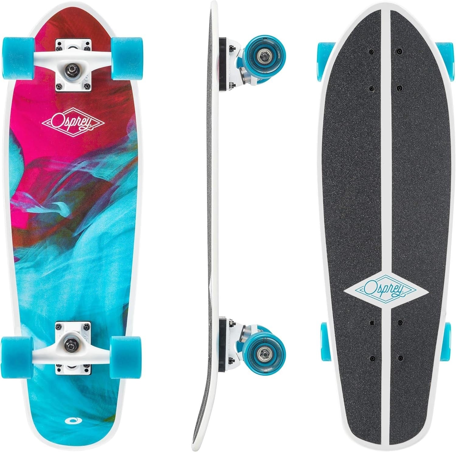 26in Cruiser Skateboard Complete Maple Single Kick Smooth Ride