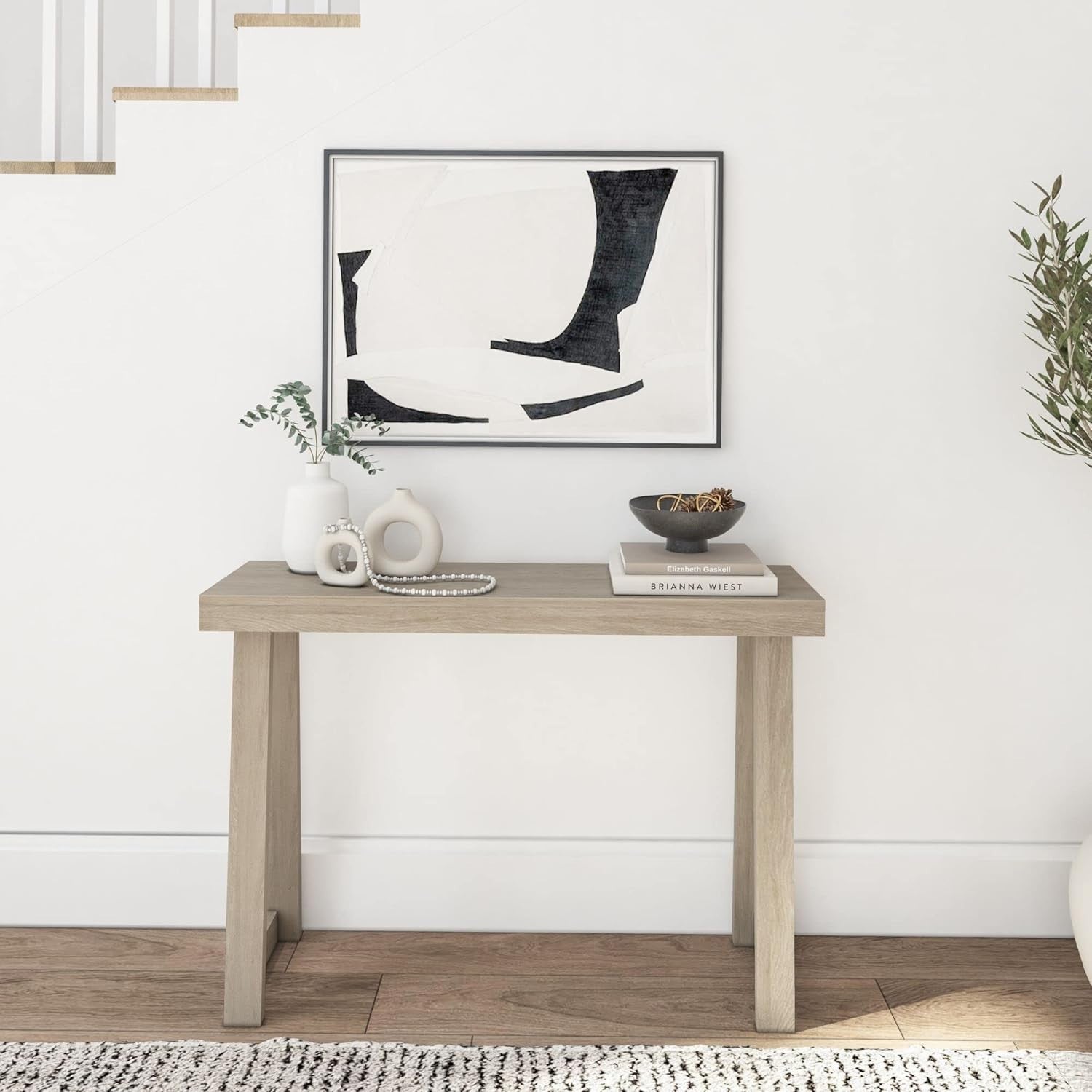 46 Inch Narrow Solid Wood Console Table – Stylish Hallway Sofa Accent
