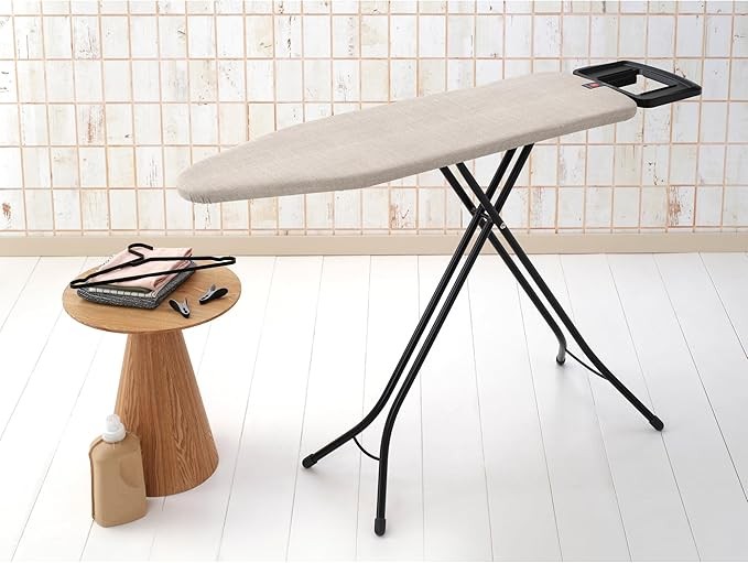 Extra Large Ironing Board 124x38cm Anti Wobble Adjustable Height