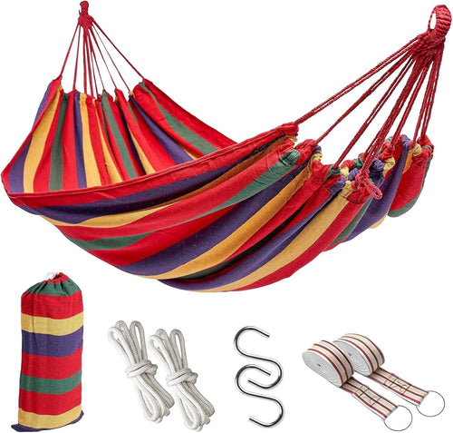 2 Person Camping Hammock with Mosquito Net & Rain Tarp, Lightweight Waterproof