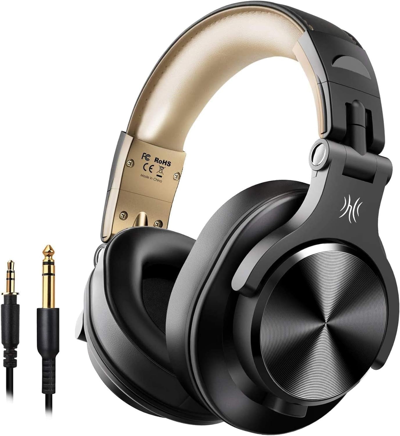 OneOdio Gold Bluetooth Headphones 72H HiFi DJ Studio Over Ear Foldable Set