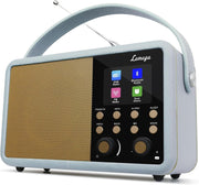Premium DAB+ Digital Radio Bluetooth Alarm Clock 60 Presets Blue