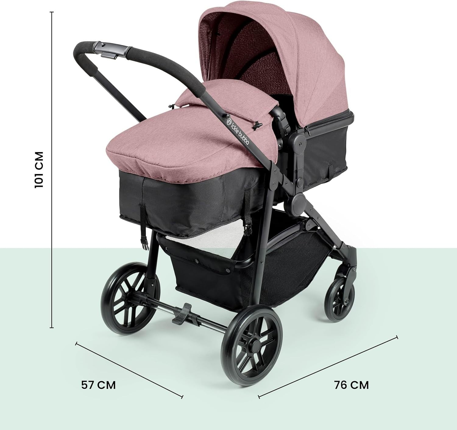2 in 1 Pushchair Pram Lie Flat Newborn to 3 Years Lightweight