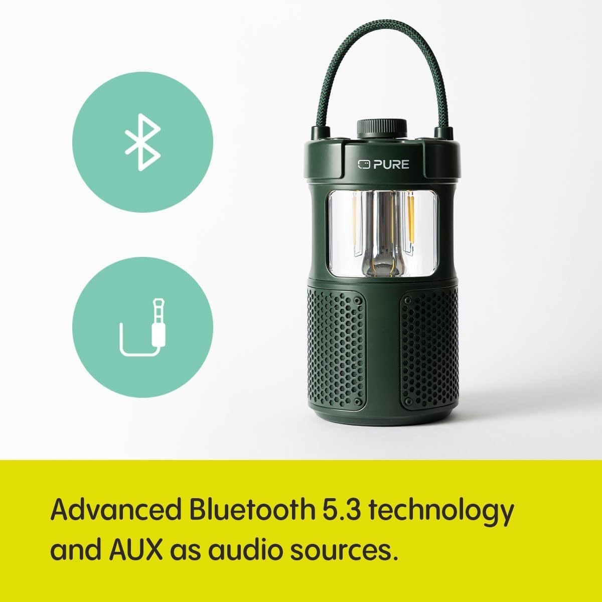 Woodland Glow Outdoor Speaker Bluetooth 5.3 LED Lamp IPX6 14h
