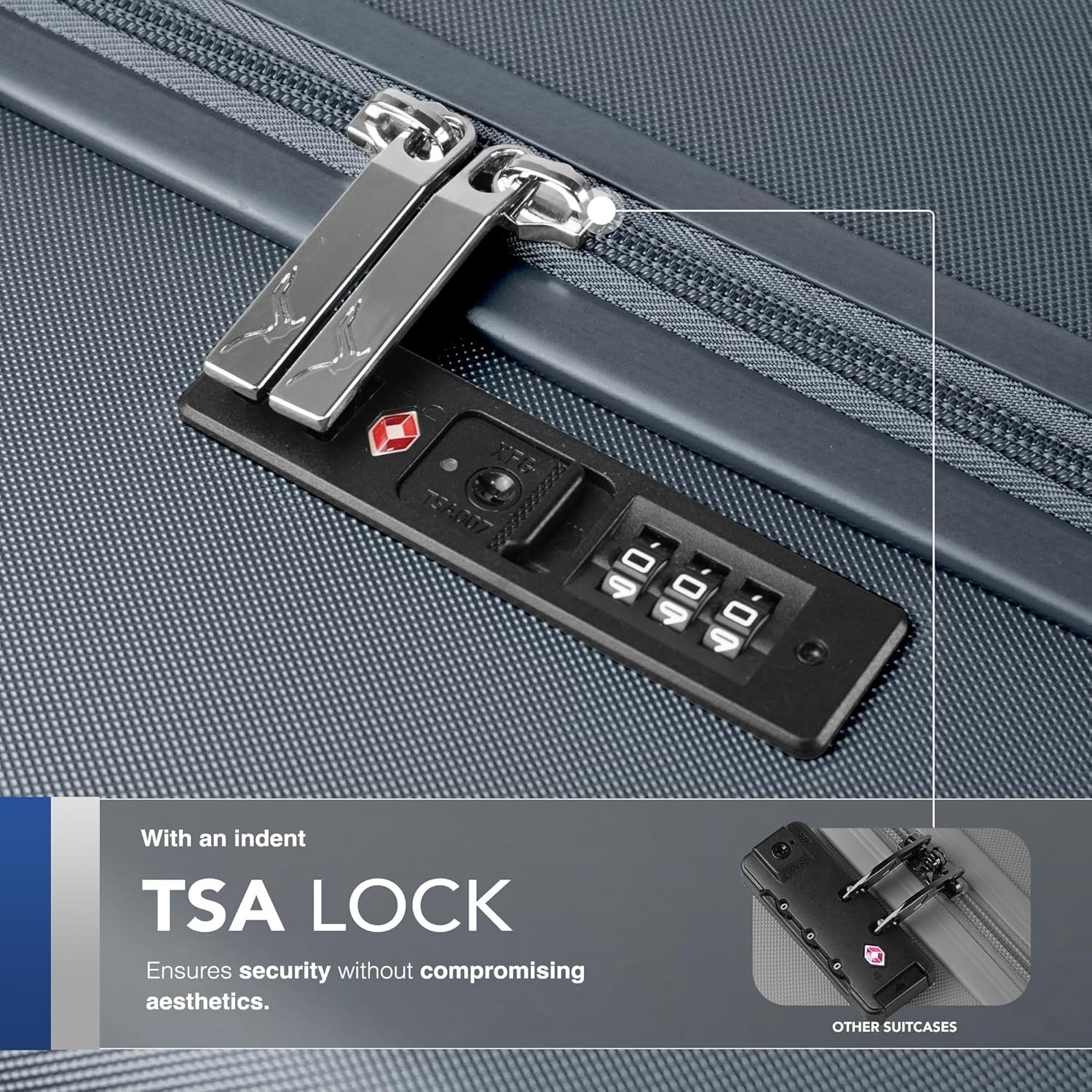 28in Extra Large Checked Suitcase ABS Hard Shell TSA Indent Lock Spinner