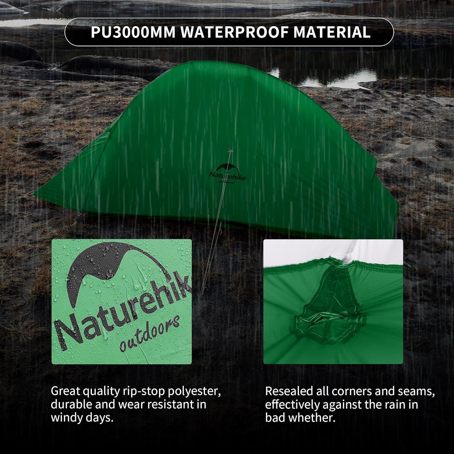 2 Person Lightweight Backpacking Tent 3-4 Season Waterproof