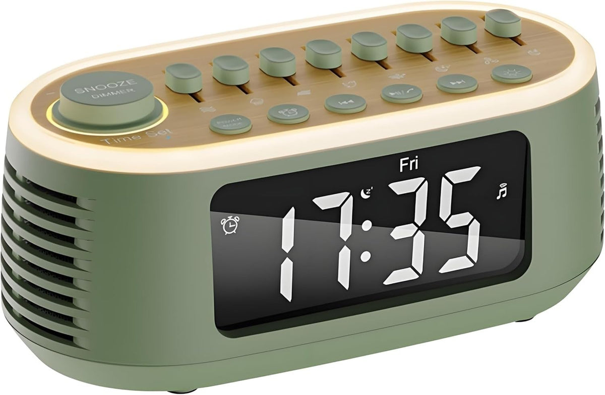 White Noise Machine Bluetooth Speaker with LED Night Light & Sleep Timer