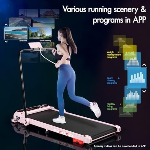 Under Desk Foldable Treadmill 3HP Walking Jogging Running Machine