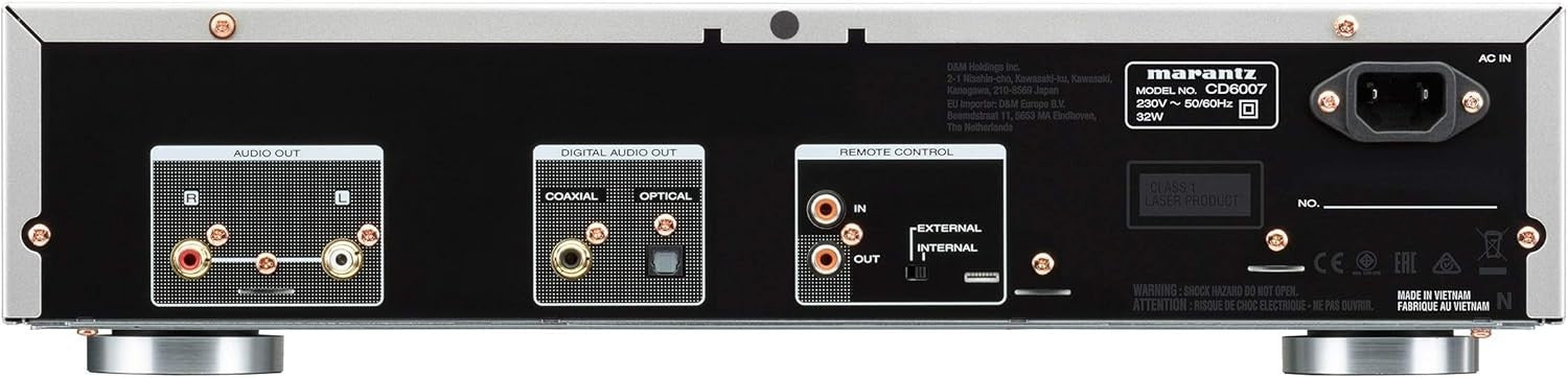 High Resolution HiFi CD Player USB DAC Headphone Amplifier Gold Outputs