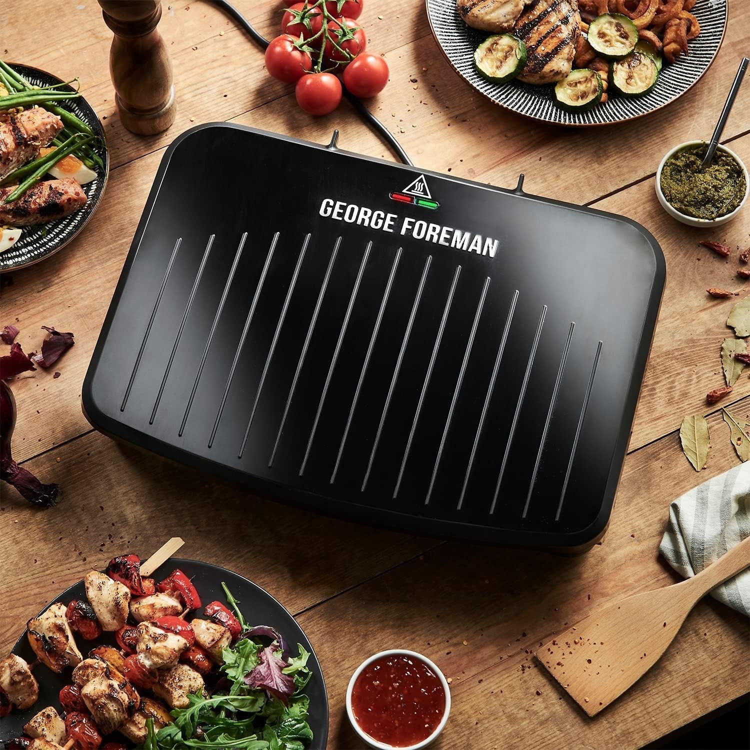 Single George Foreman Grill 2400W Non Stick 43.1cm Black