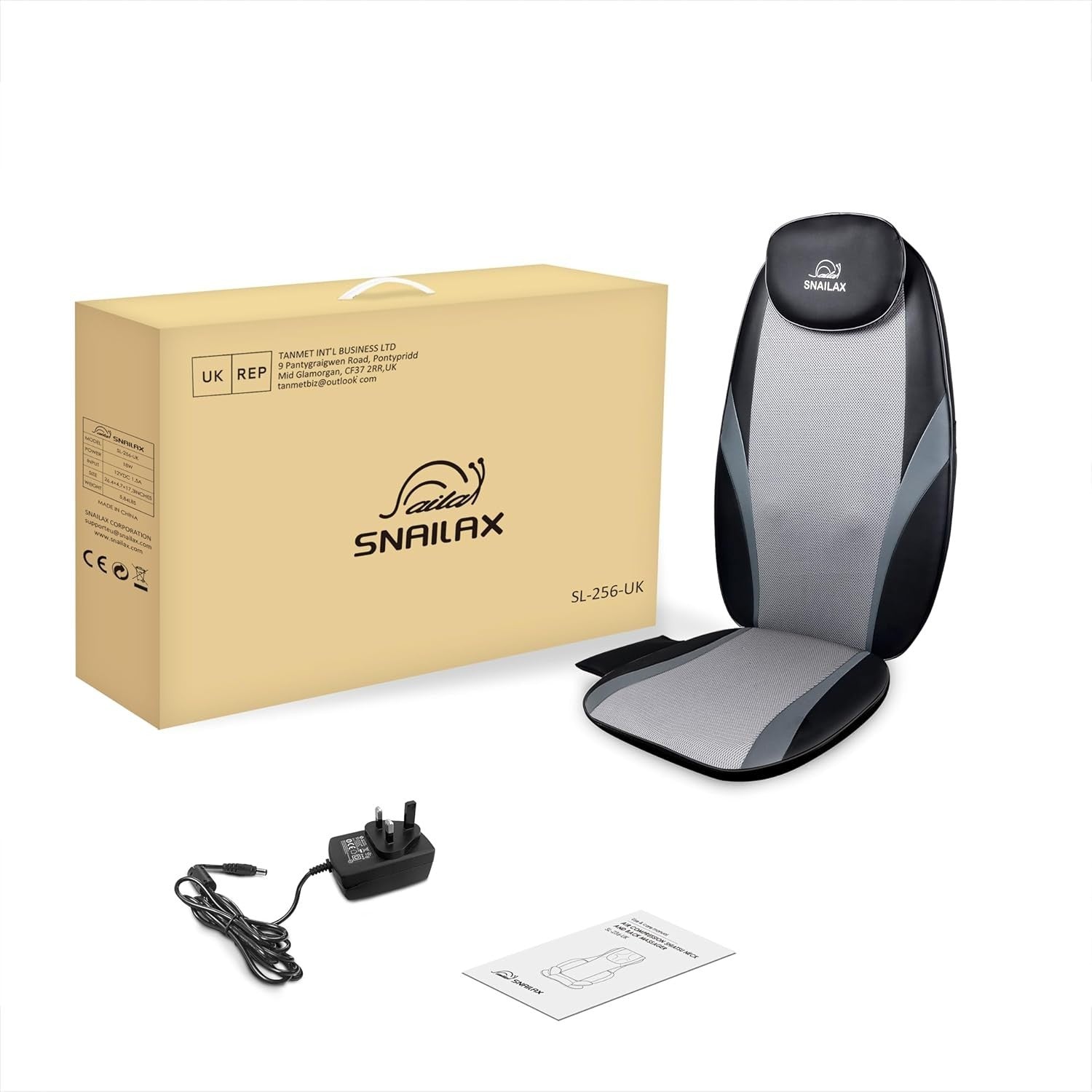 Shiatsu Back Massager Chair Pad with Heat Deep Kneading Seat Cushion Home Office