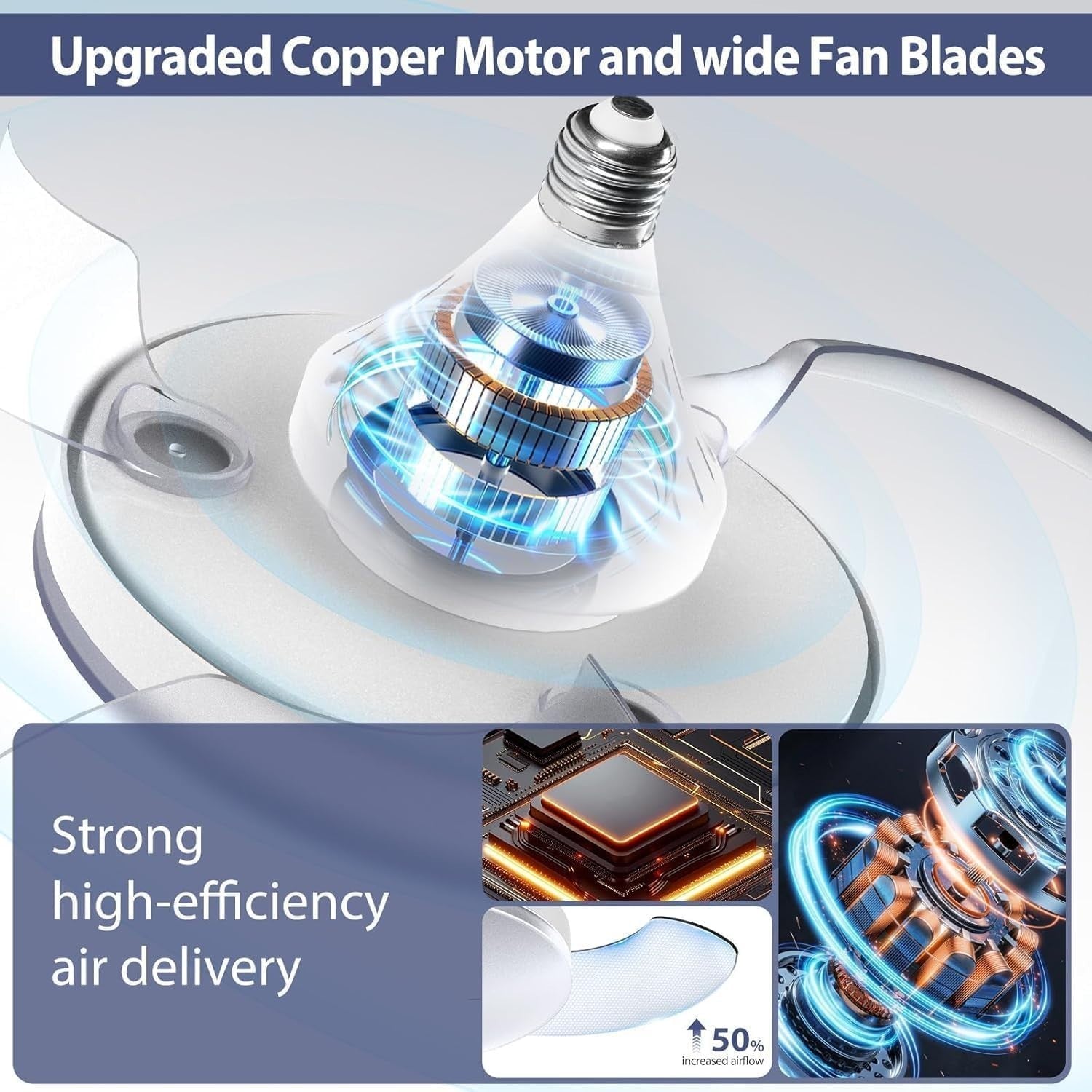 Ceiling Fan Light, 40W Retractable Smart Fan, 4 Speeds, 3 Colors, Remote, LED