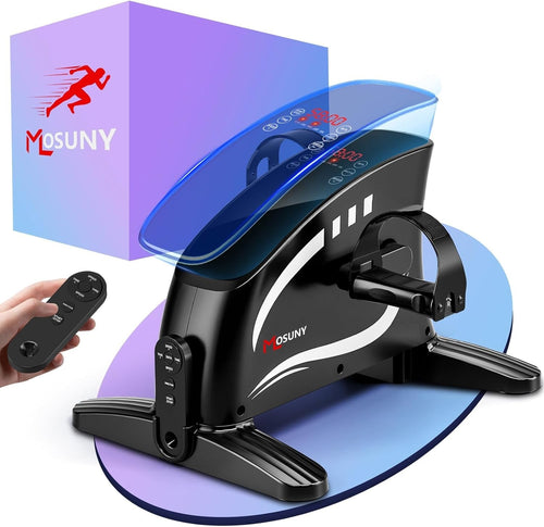 Electric Mini Pedal Exerciser w/ LCD Screen, 15-Speed Remote & Quiet Operation