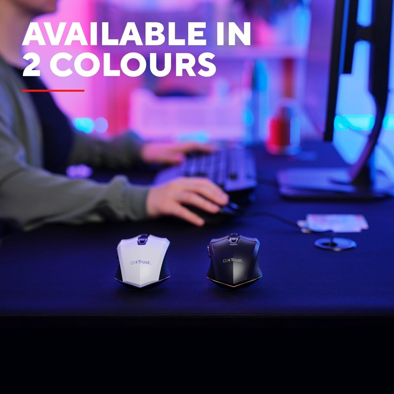 Rechargeable RGB Gaming Mouse Wireless 4800 DPI 6 Button Black
