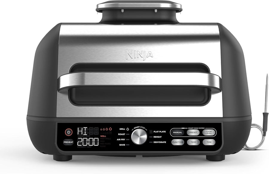Health Grill & Air Fryer 7-in-1 w Digital Probe 260°C Flat Plate 3.8L