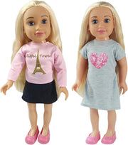45cm Fashion Doll Blonde Styling Hair Removable Outfit Shoes